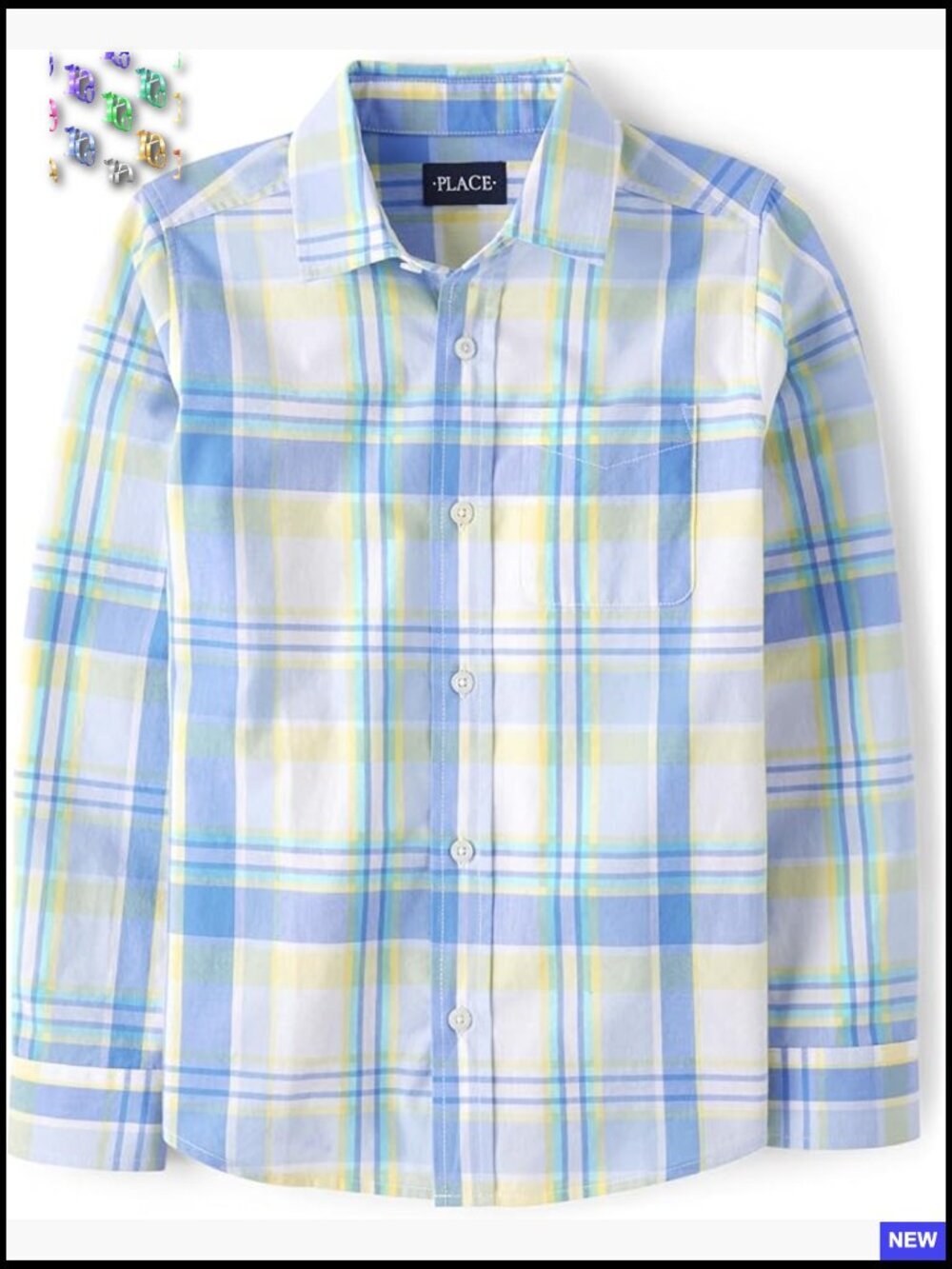 Classic Long Sleeve Button Down Shirt Preppy Plaid Cotton Poplin Regular Fit
